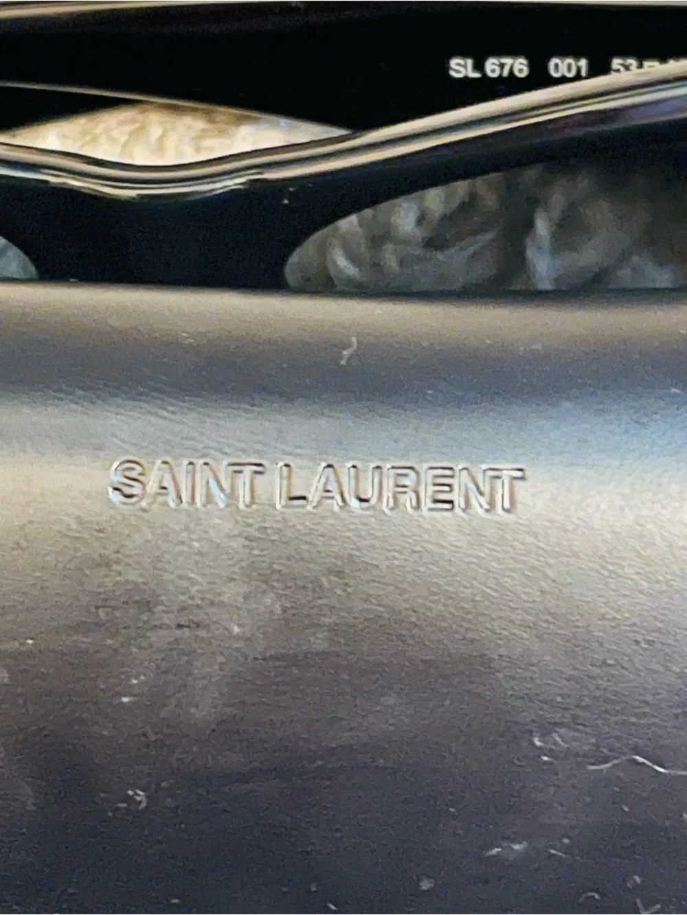 Saint Laurent Black Cat-Eye Sunglasses - Sleek SL676 Made in Italy Case